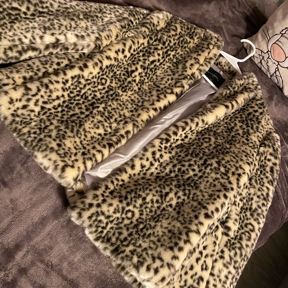 Banana Republic Faux Fur cheetah coat